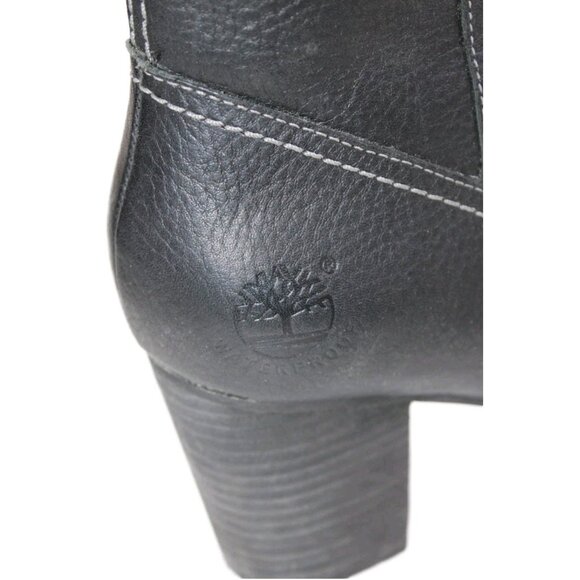 Timberland Earthkeepers Ruston Black Waterproof Pull-On Riding Boots Womens 8 - Picture 6 of 10